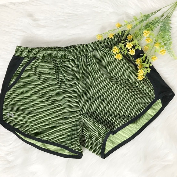 Under Armour Pants - Under Armour Athletic Running Shorts Large Green and black